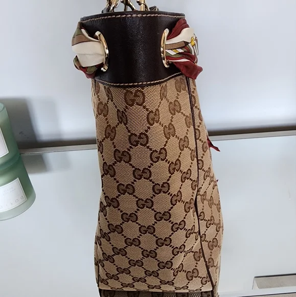 Gucci Positano Scarf Monogram Tote Bag - Picture 4 of 12